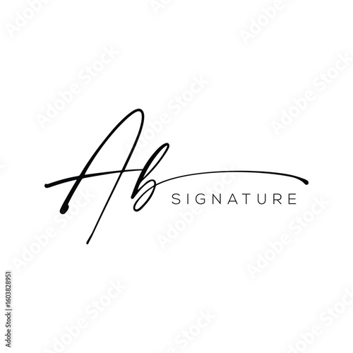 Signature style "Ab" letter logo with "SIGNATURE" text.