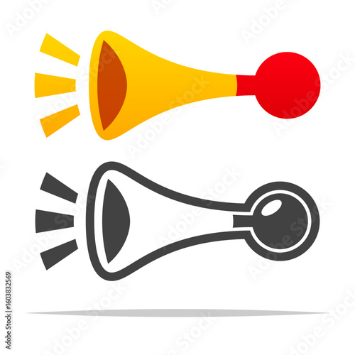 Car horn vector isolated illustration