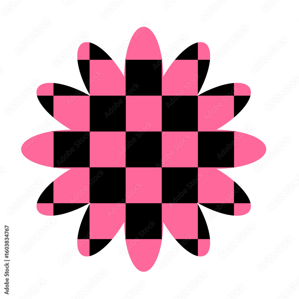 Fototapeta premium Flower Chess board motif