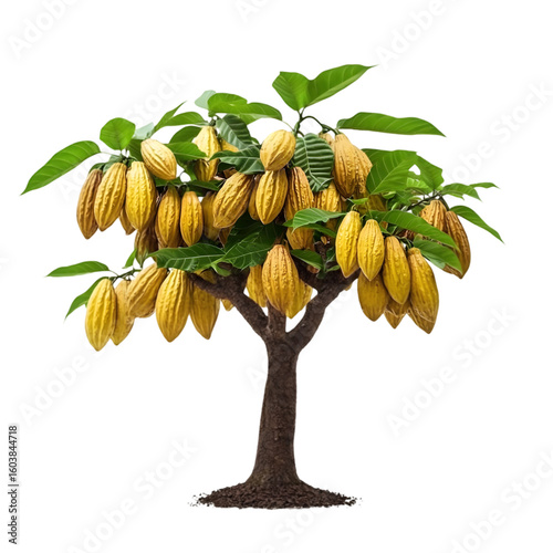 Cacao (Cocoa) Tree isolated on a transparent background