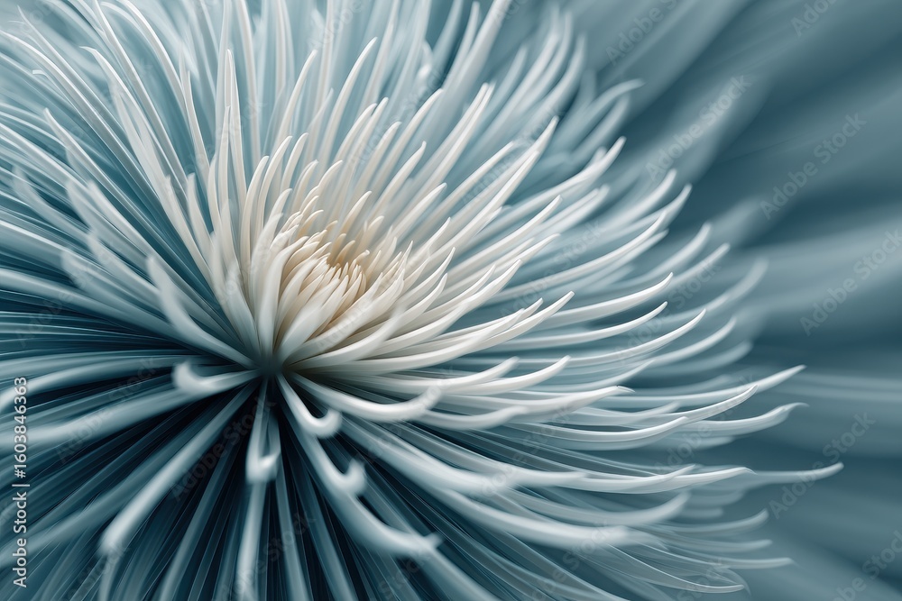 Obraz premium Delicate Abstract Floral Design with Soft Blue and White Tones