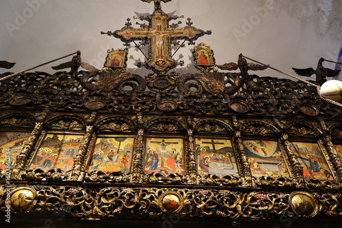The iconostasis in the Church of Our Lady of St. Mary in Berat, Albania