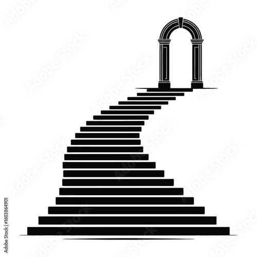 Stairway to an Archway A Symbol of Progress and Opportunity