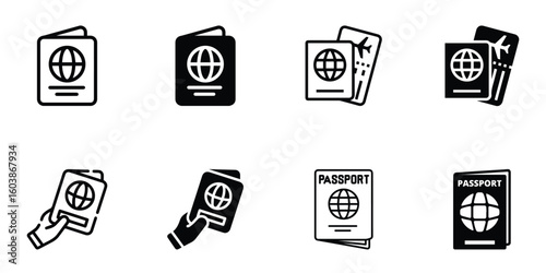 Passport icon. Passport icon is perfect for use in travel, immigration, and identification-related projects.