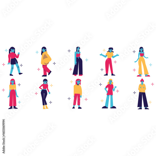 People Flat Art