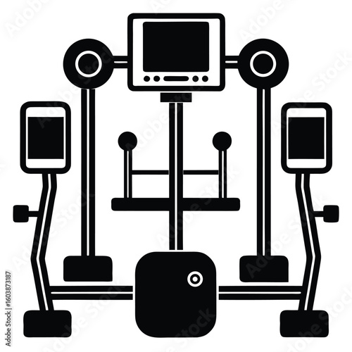 Automotive wheel alignment machine with digital display and sensors