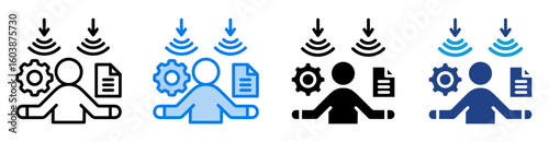 Absorb icon set multiple style collection