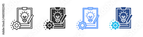 Concept Multi Style Icon Set Vector 