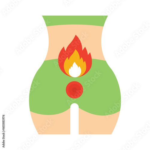 Hemorrhoids Flat Vector Icon Eps 10 Files