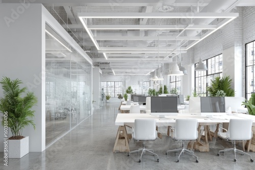 Modern, bright open-plan office space (1)