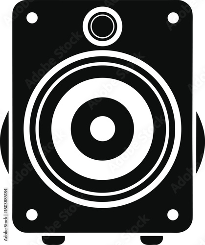 Detailed Black Silhouette Icon of a Speakeasy Building