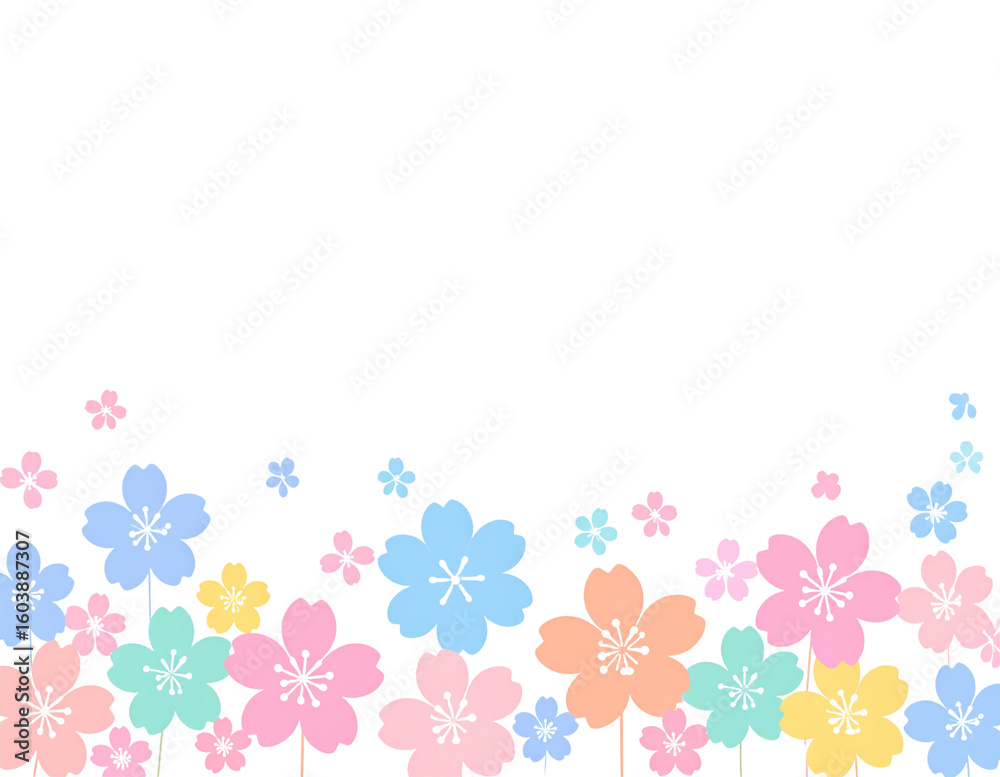 小さな花が舞っている背景透過のイラスト 小さな花が舞っている背景透過のイラスト
