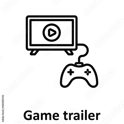 Game trailer Vector Icon which can easily modify or edit