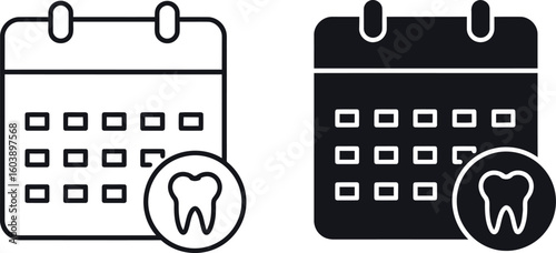 Dental appointment calendar icon