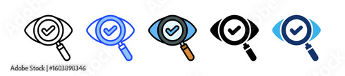 Visual Inspection Icon Collection With Multiple Styles