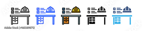 Workplace Audit Icon Collection With Multiple Styles