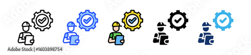 Quality Control Icon Collection With Multiple Styles
