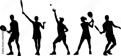 Tennis Player Silhouettes Collection