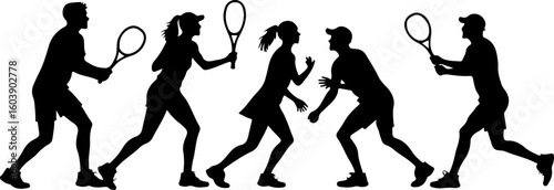 Tennis Player Silhouettes Collection

