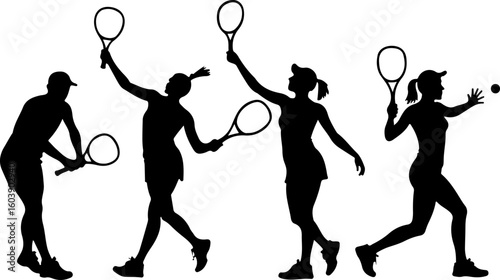 Tennis Player Silhouettes Collection
