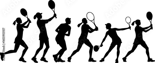 Tennis Player Silhouettes Collection
