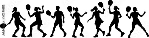 Tennis Player Silhouettes Collection
