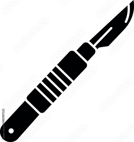 Surgical scalpel icon medical instrument