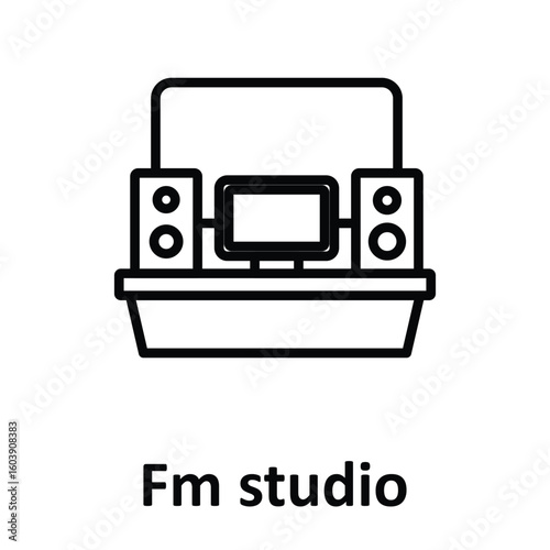 Fm studio Vector Icon which can easily modify or edit