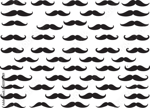 seamless pattern with mustache