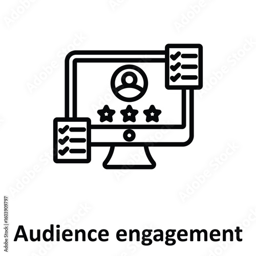 Audience engagement Vector Icon which can easily modify or edit