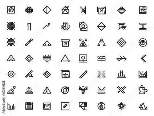 Trial Ultra Minimalist 2D Line Art Icon