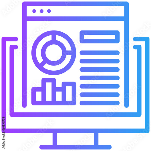 Statistic report icon for audit, business, website, application, printing, document, poster design, etc