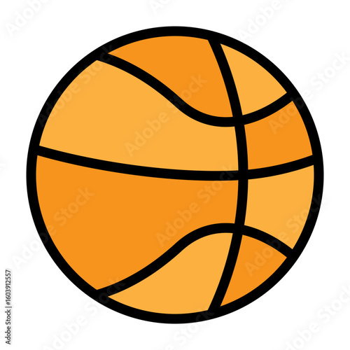 Basketball Vector Filled Icon Design