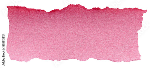 Torn Pink Paper Texture on Transparent Background