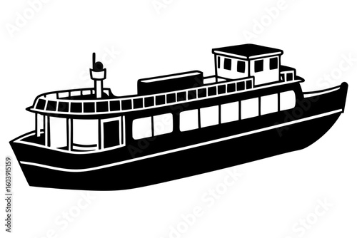 vector illustration of a ship
