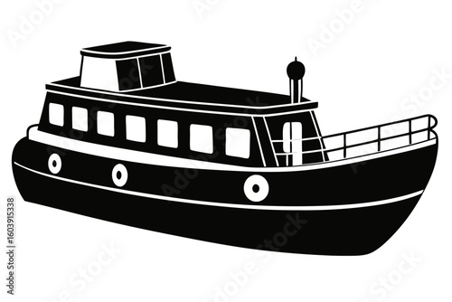 vector illustration of a ship