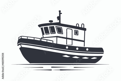 vector illustration of a ship