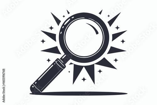 vector magnifying glass isolated on white background