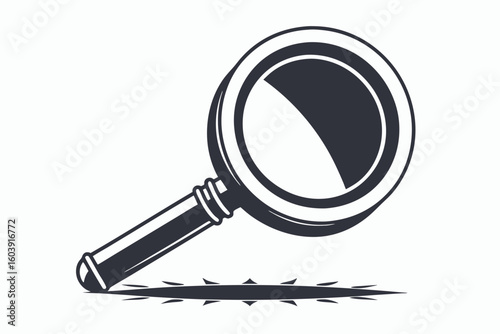 vector magnifying glass isolated on white background