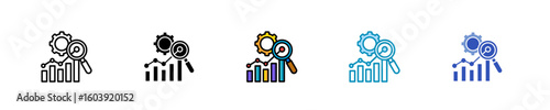 Predictive Analytics  Icon Set Multiple Style Collection