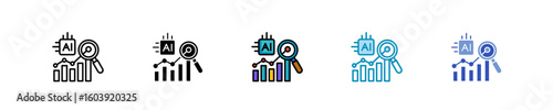 Ai-Powered Sales Forecasting  Icon Set Multiple Style Collection