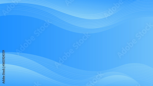 Bright blue gradient background with liquid wave shapes. Abstract wallpaper design. Suitable for businesses, sale banners, ads, events, templates, pages, websites, and others