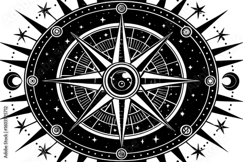 compass rose vector