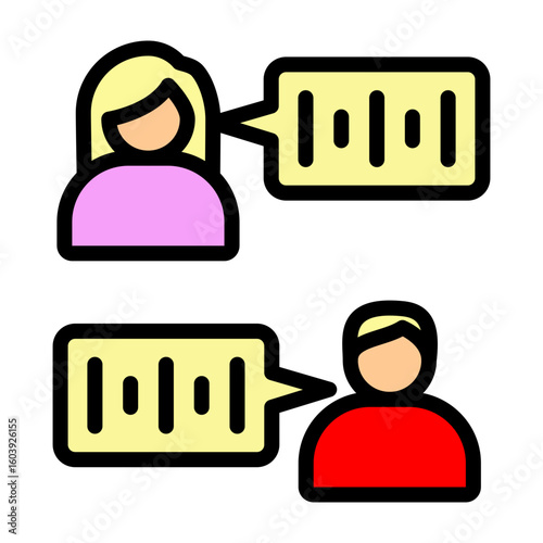 Audio Conference Vector Filled Icon Design