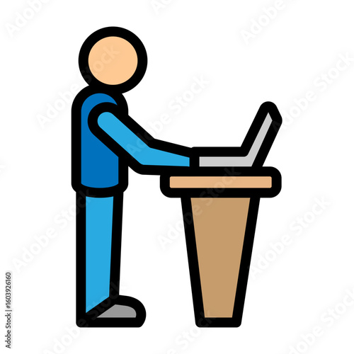Weekly Standup Vector Filled Icon Design