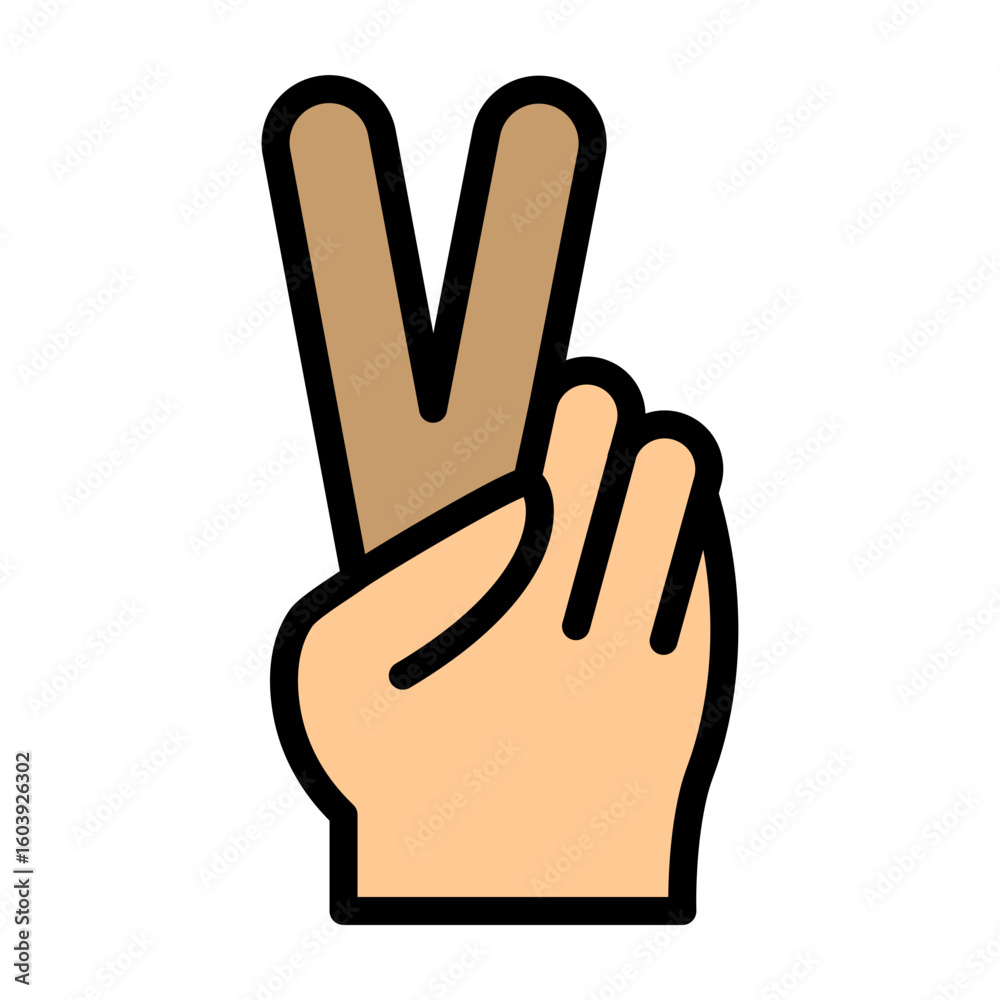 Fototapeta premium Victory Vector Filled Icon Design