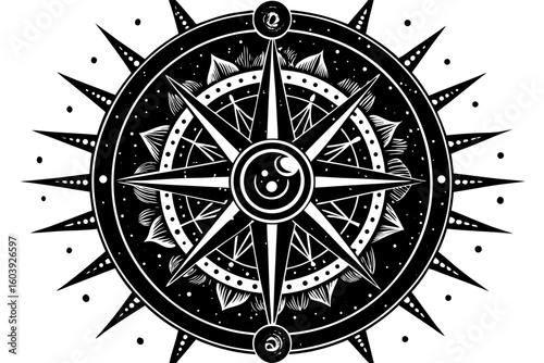 compass rose vector