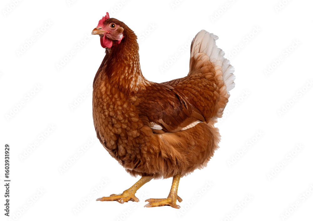 Fototapeta premium Digital AI electronic brain made from metallic isolated on a transparent or white background.