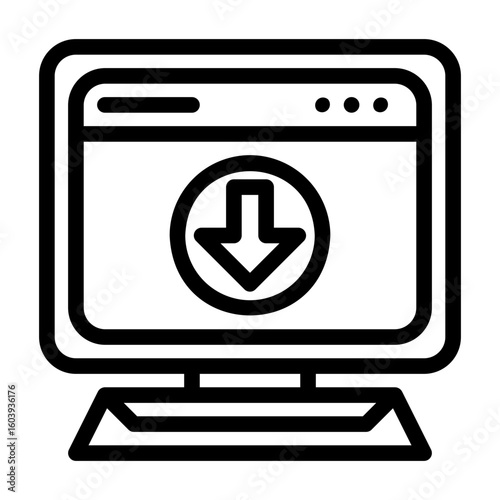 a collection of icons containing computer servers, web, files and things related to developers