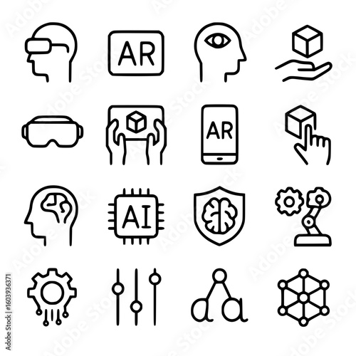 Icons of AR and AI Concepts